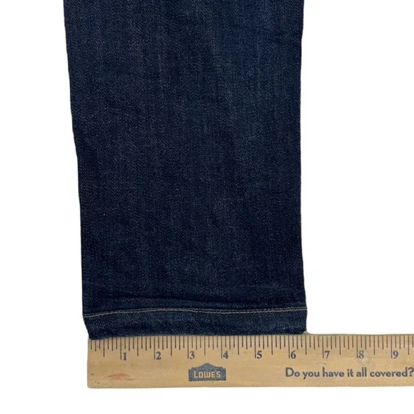 Buck Mason Jeans Mens 33x31 Blue Selvedge Denim Slim Dark Wash Faded USA Made - Picture 14 of 14